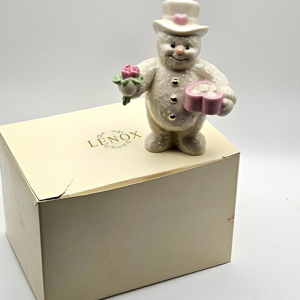 Lenox 2000 My Snowy Valentine Snowman Fig 12 Months of Snowmen - February